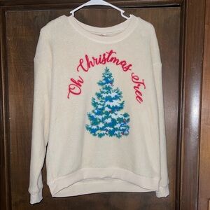 Holiday Time Cream Oh Christmas Tree Sweater